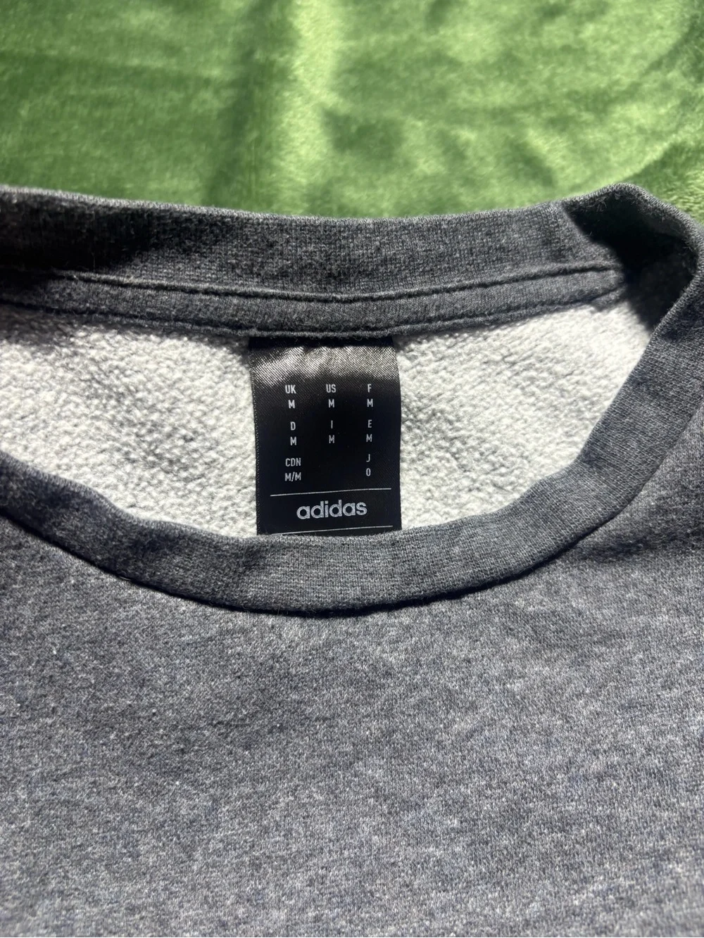 adidas Men's Heather Gray Crewneck Sweatshirt